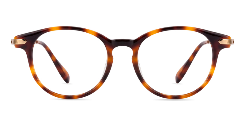 Aura Round Warm Tortoise Full Rim Eyeglasses | Eyebuydirect