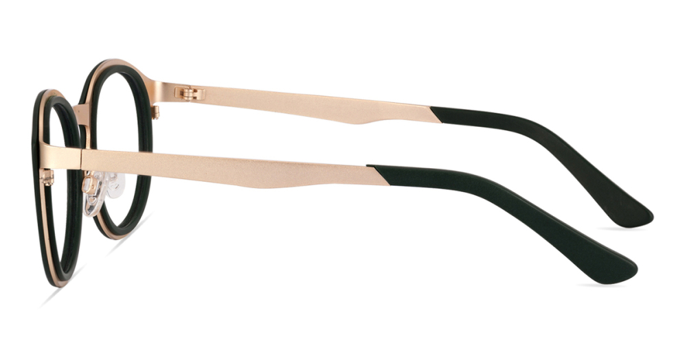 Emerald Round Dark Green Eyeglasses in Bold Style Zinff Optical