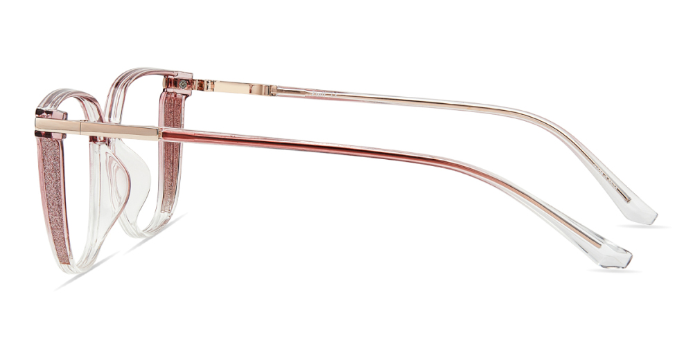Glitter Cat Eye Clear Pink Eyeglasses Zinff Optical