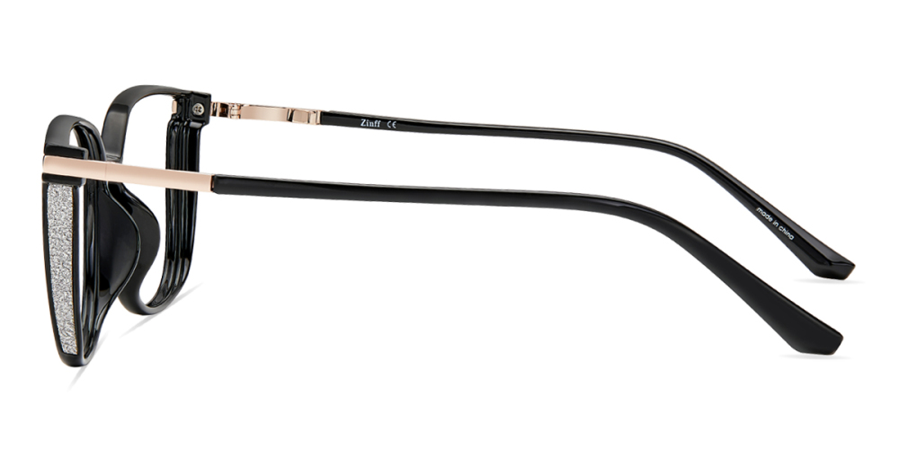 Glitter Cat Eye Luxury Black Eyeglasses Zinff Optical