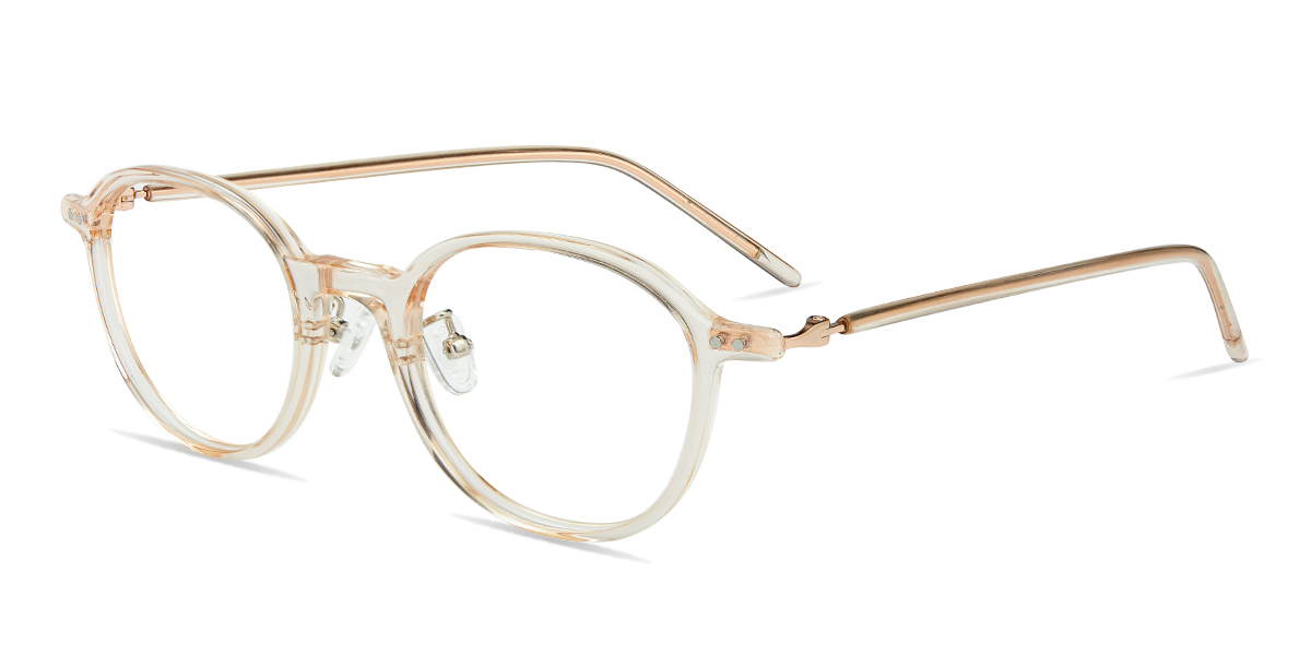 Simple Mellow Translucent Cream Eyeglasses with Rich Detail. | Zinff ...