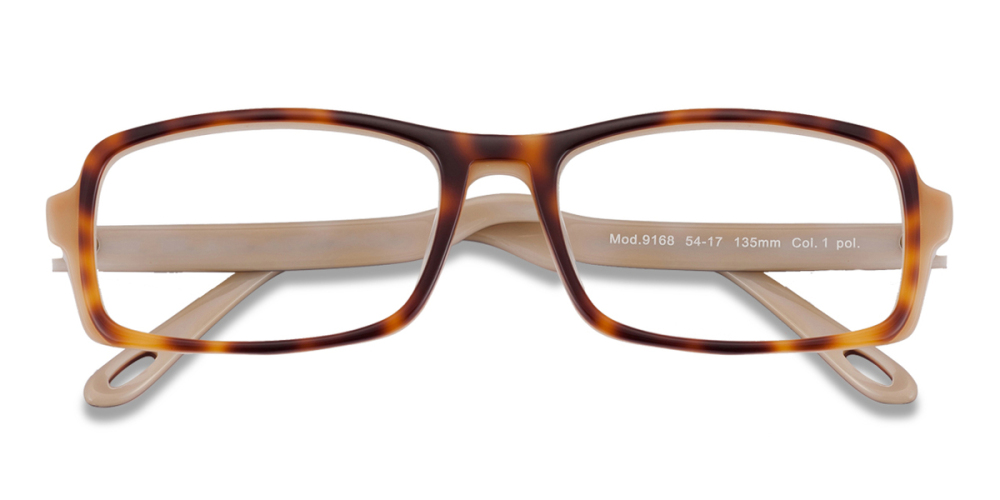 Kairi Quaint Rectangle Eyeglasses in Trendy Tortoise | Zinff Optical