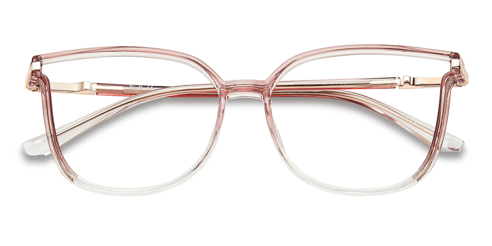 Glitter Cat Eye Clear Pink Eyeglasses Zinff Optical
