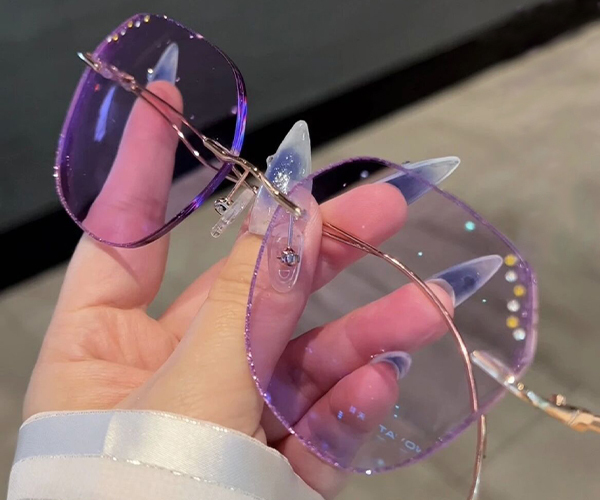 Purple LED Slotted Glasses